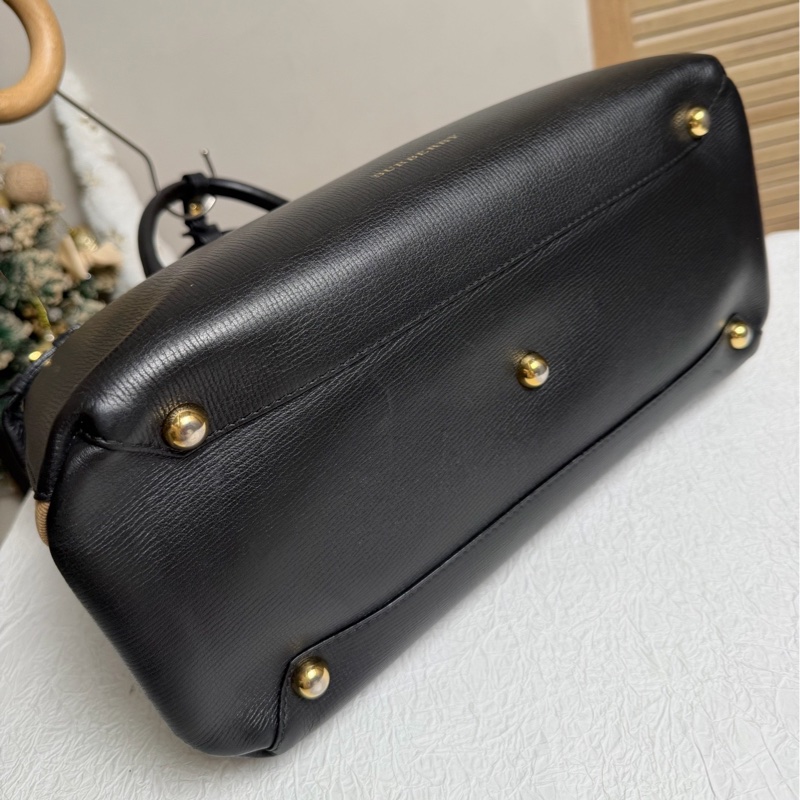 Burberry博柏利 黑色 班納托特包 手提單肩斜挎包 缺肩帶-5