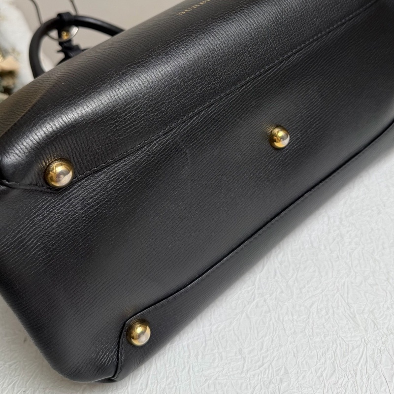 Burberry博柏利 黑色 班納托特包 手提單肩斜挎包 缺肩帶-7