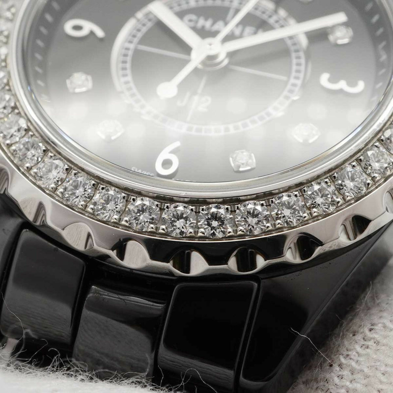 香奈兒 J12 H2571 黑色錶盤小姐腕錶-6