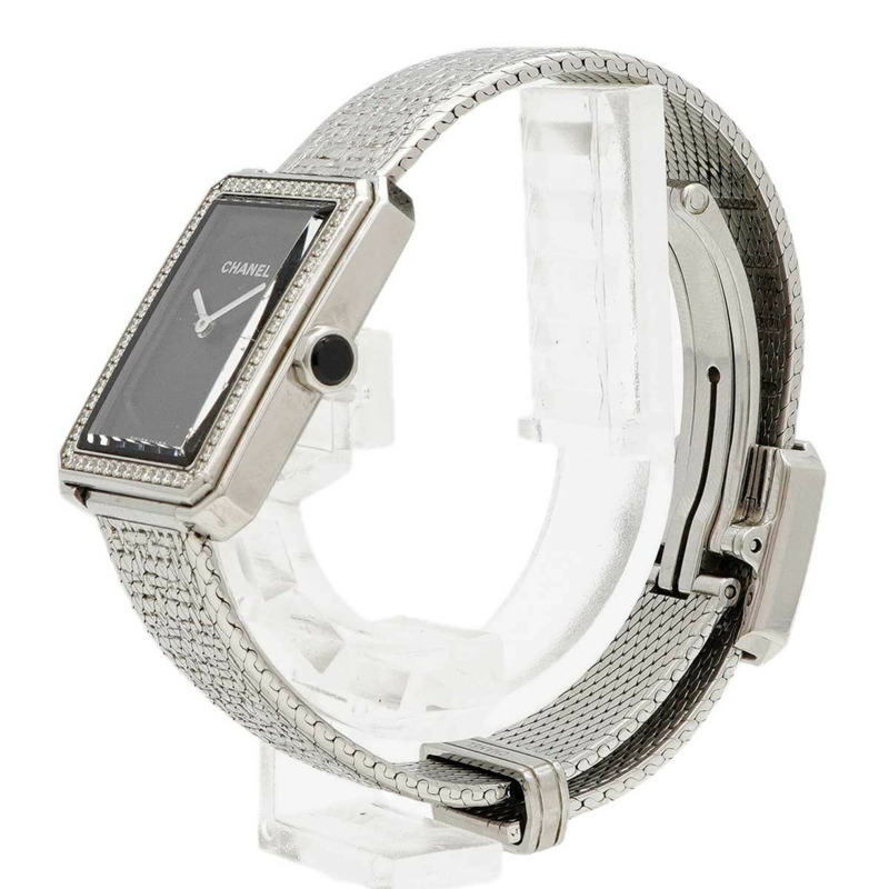 香奈兒男友風斜紋軟呢 H4877 黑色錶盤女錶-1