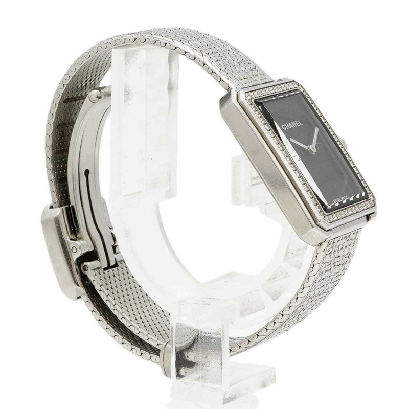 香奈兒男友風斜紋軟呢 H4877 黑色錶盤女錶-2