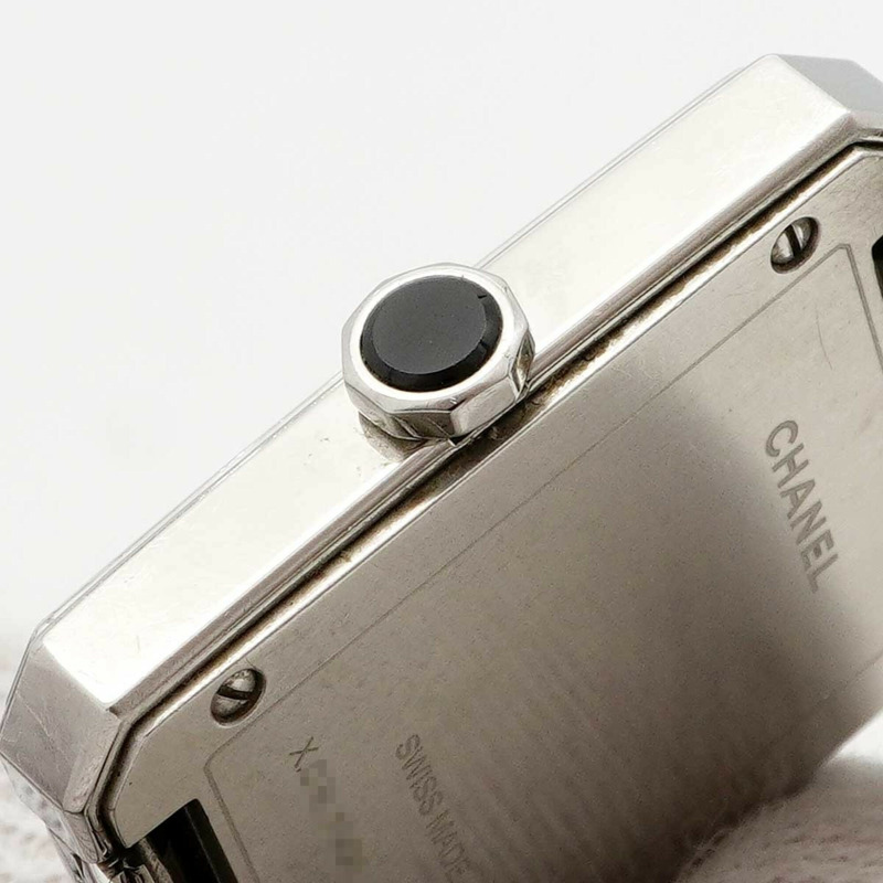 香奈兒男友風斜紋軟呢 H4877 黑色錶盤女錶-8