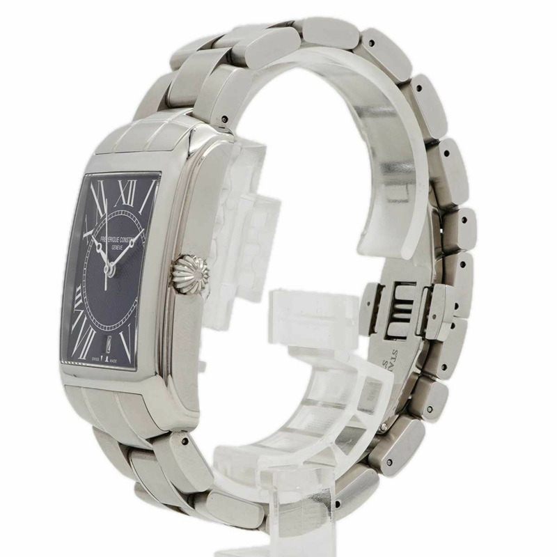 康斯登經典方形 FC-245X4C2-4-6 海軍藍錶盤男士腕錶-1