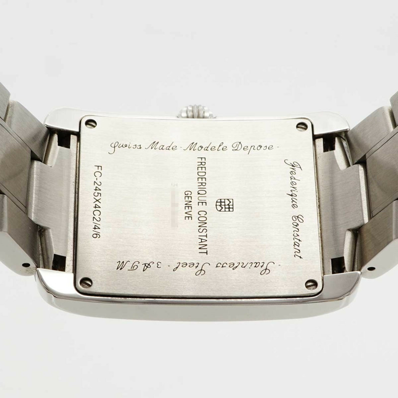 康斯登經典方形 FC-245X4C2-4-6 海軍藍錶盤男士腕錶-4