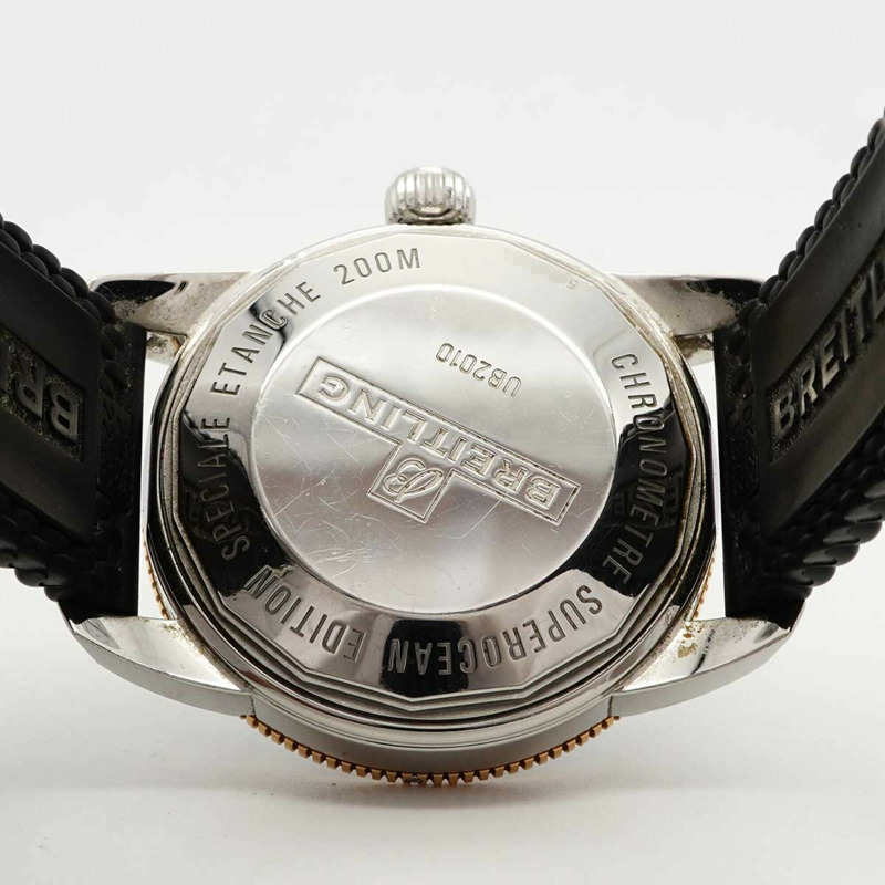 百年靈超級海洋UB2010黑色錶盤男士腕錶-4