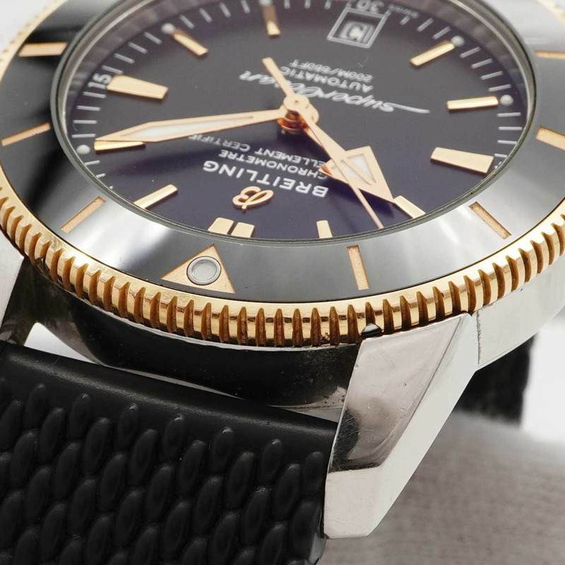 百年靈超級海洋UB2010黑色錶盤男士腕錶-5