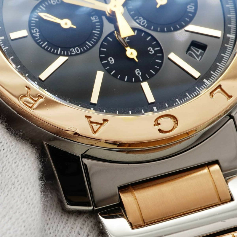 寶格麗 BB41SPGCH 黑色錶盤男士腕錶-6