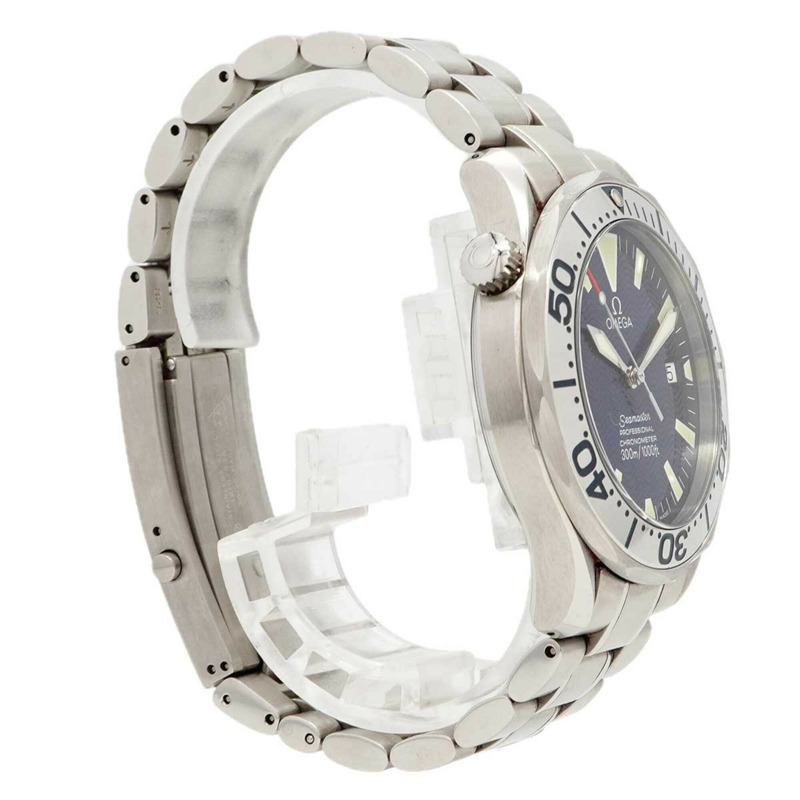 歐米茄海馬系列 2255.80 海軍藍錶盤男士腕錶-2