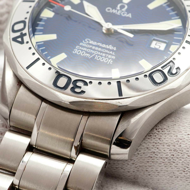 歐米茄海馬系列 2255.80 海軍藍錶盤男士腕錶-6