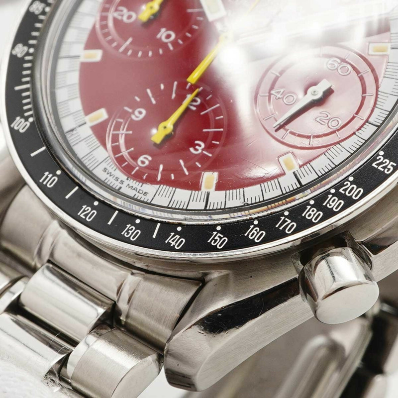 歐米茄超霸系列3510.61紅色錶盤男士腕錶-6