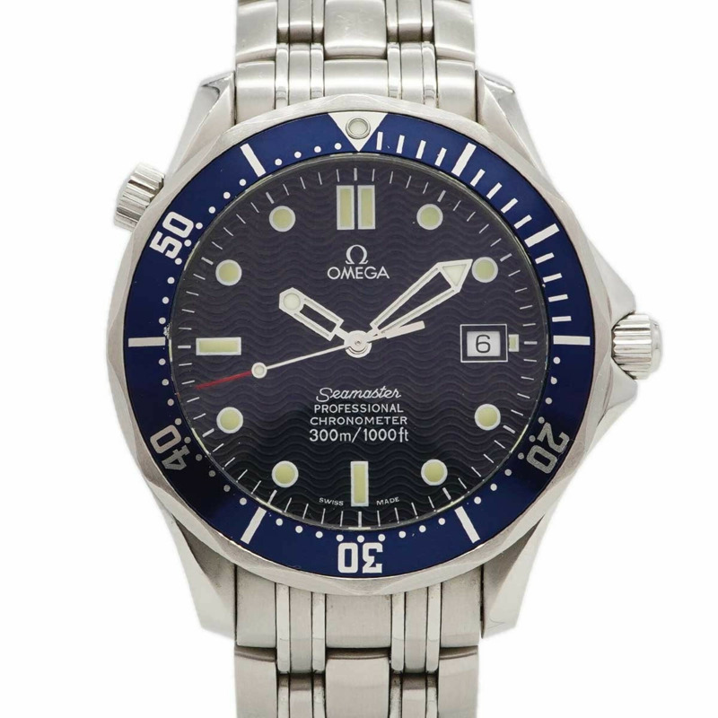 歐米茄海馬系列 2531.80 海軍藍錶盤男士腕錶-0