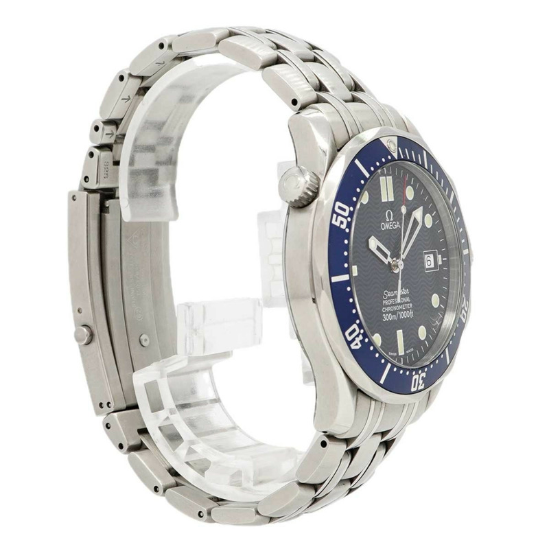 歐米茄海馬系列 2531.80 海軍藍錶盤男士腕錶-2