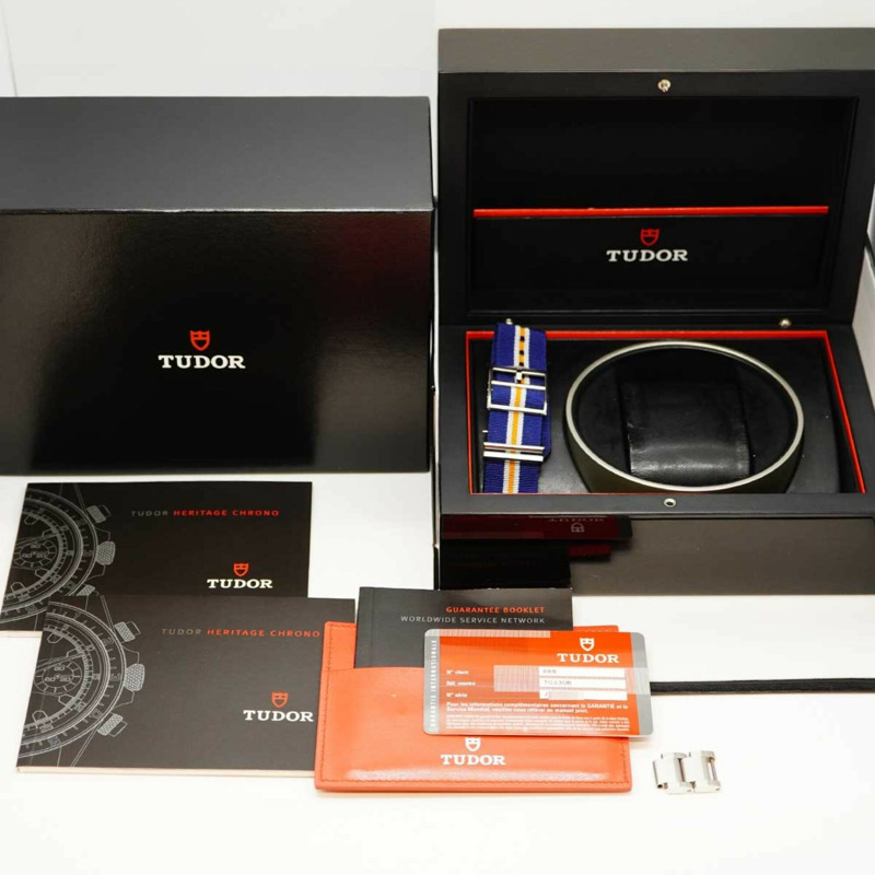 帝舵Heritage Chrono 70330B白色錶盤男士腕錶-8