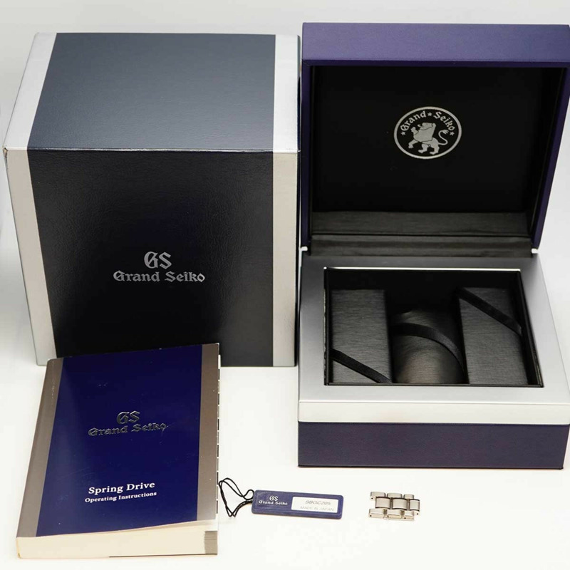 精工 Grand SBGC205 9R86-0AC0 黑色錶盤男士腕錶-9