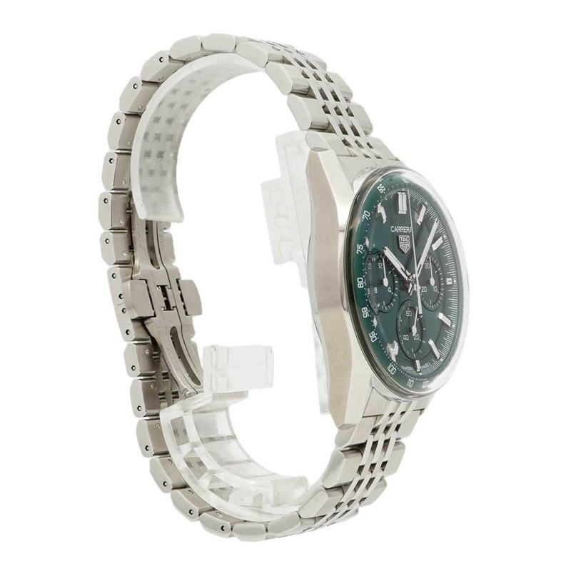 TAG Heuer 豪雅卡萊拉系列 CBS2115 綠色錶盤男士腕錶-2