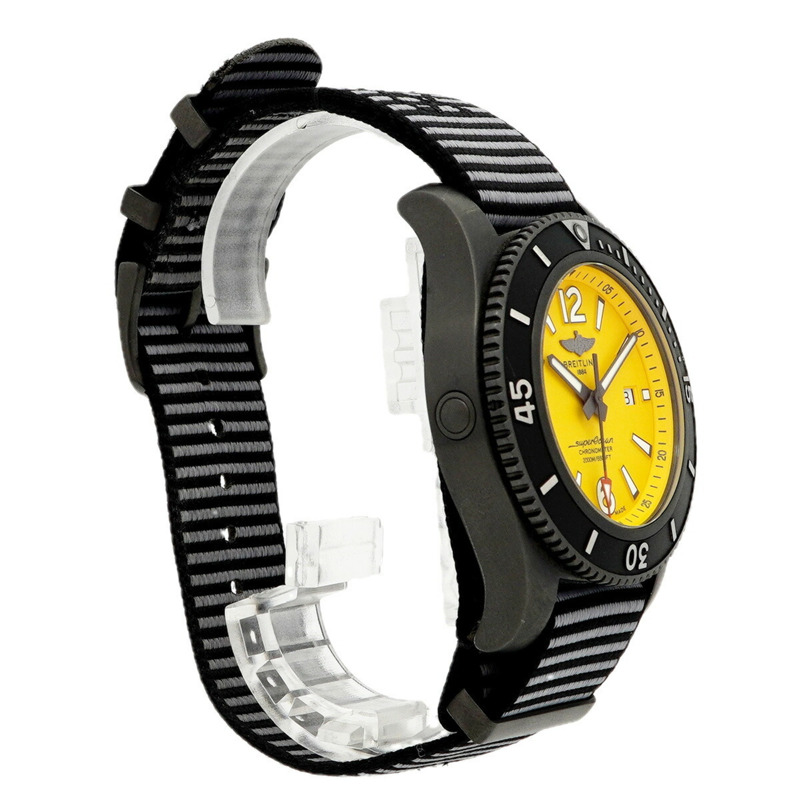 百年靈超級海洋系列 M17368 黃色錶盤男士腕錶-2