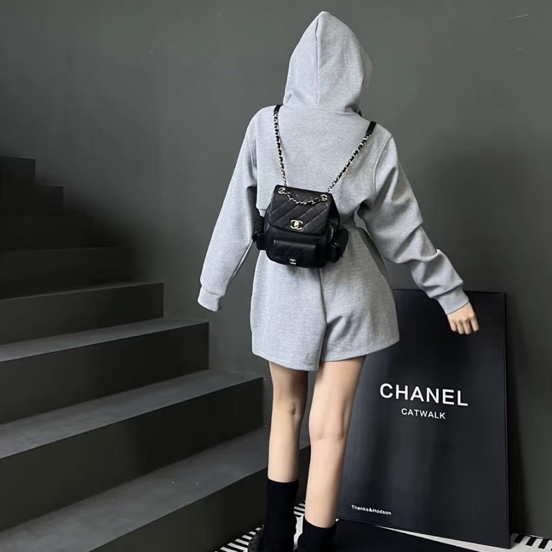 ෆ Chanel Duma青蛙後背包 荔枝牛雙肩後背 小號✨膠膜在-2