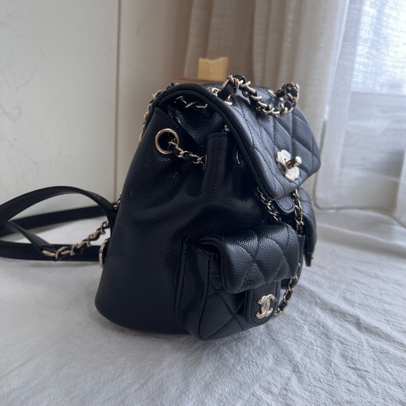 ෆ Chanel Duma青蛙後背包 荔枝牛雙肩後背 小號✨膠膜在-10