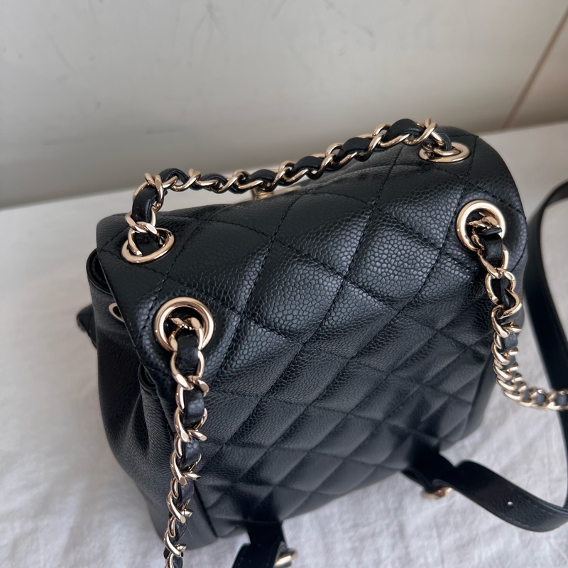 ෆ Chanel Duma青蛙後背包 荔枝牛雙肩後背 小號✨膠膜在-13