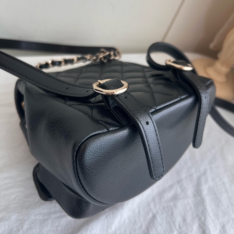 ෆ Chanel Duma青蛙後背包 荔枝牛雙肩後背 小號✨膠膜在-14