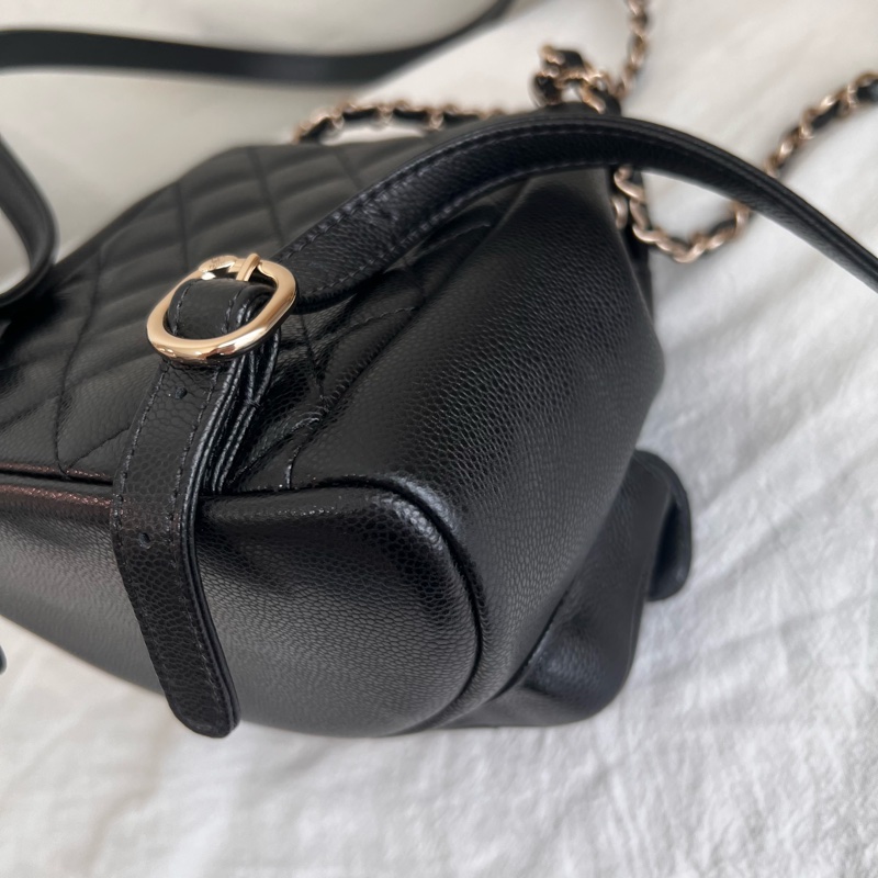 ෆ Chanel Duma青蛙後背包 荔枝牛雙肩後背 小號✨膠膜在-15