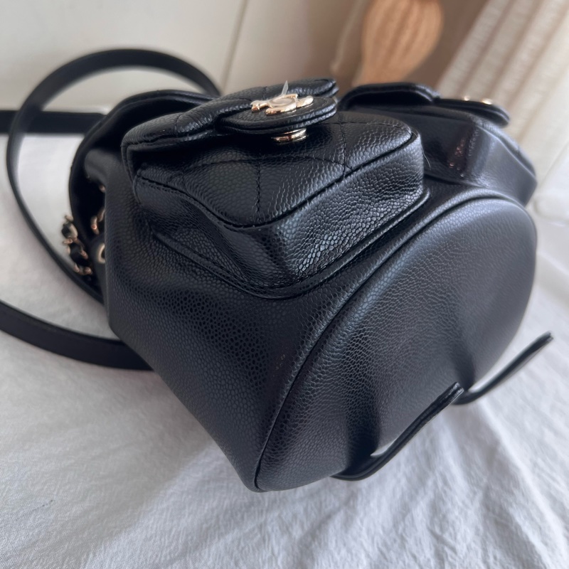 ෆ Chanel Duma青蛙後背包 荔枝牛雙肩後背 小號✨膠膜在-16