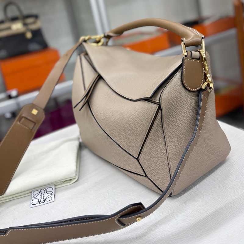 【近新閒置品】Loewe 沙丘色中號puzzle手提單肩斜背包-2