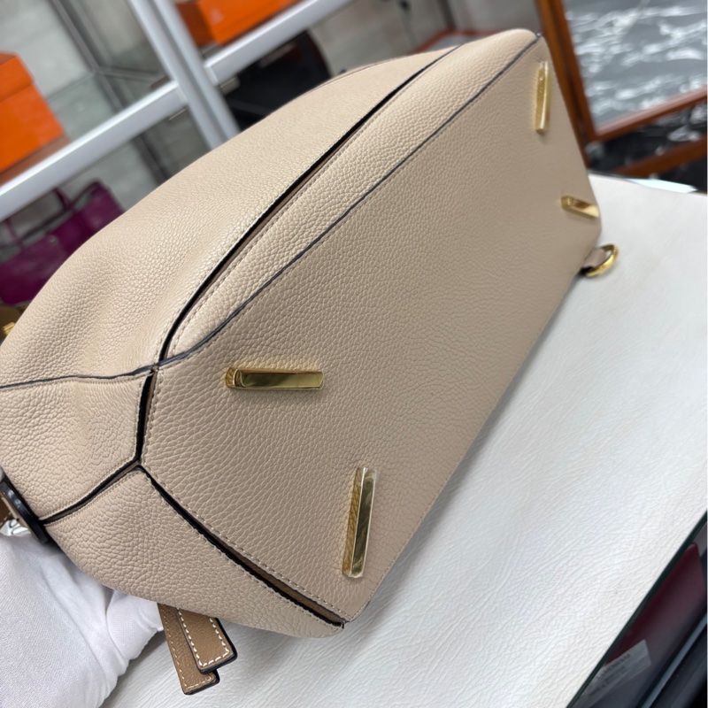 【近新閒置品】Loewe 沙丘色中號puzzle手提單肩斜背包-5