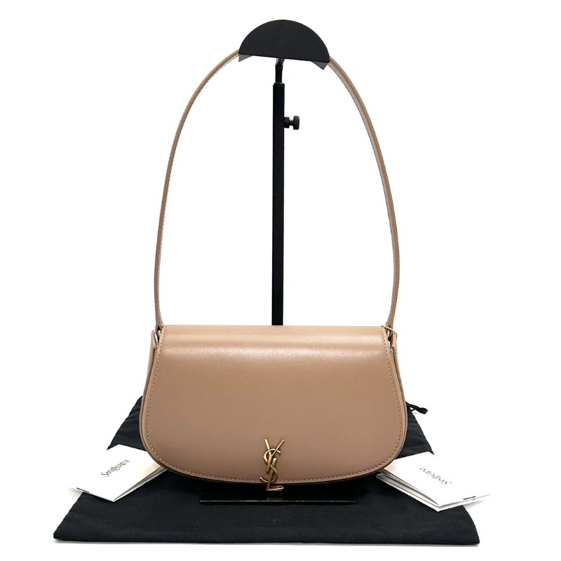 YSL 深軟木色金扣VOLTAIREmini 手提腋下包 21*11*4 99新配件塵袋-1