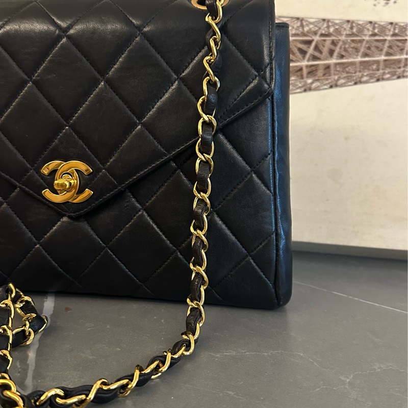 🩵MYMluxurybag🩵 Chanel 25cm 黑金 全皮 肩背袋 斜背袋-1