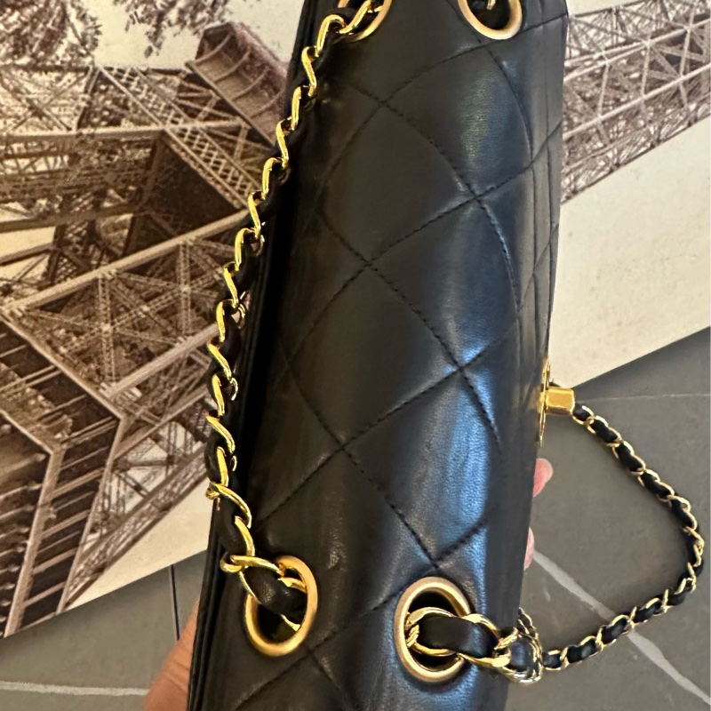 🩵MYMluxurybag🩵 Chanel 25cm 黑金 全皮 肩背袋 斜背袋-2