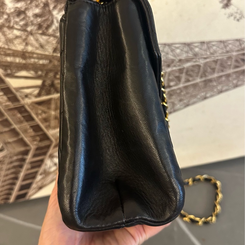 🩵MYMluxurybag🩵 Chanel 25cm 黑金 全皮 肩背袋 斜背袋-3