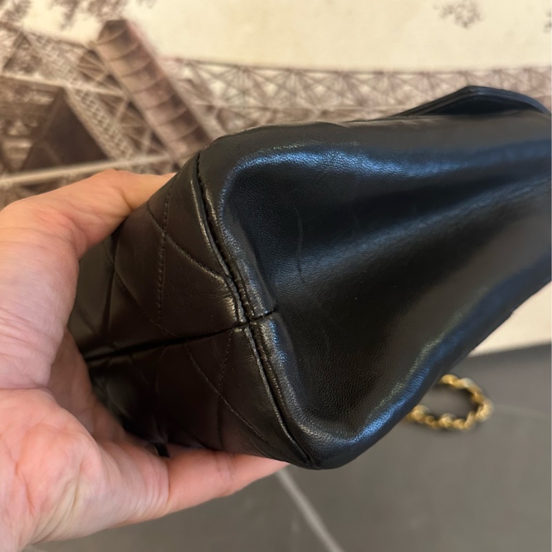 🩵MYMluxurybag🩵 Chanel 25cm 黑金 全皮 肩背袋 斜背袋-5