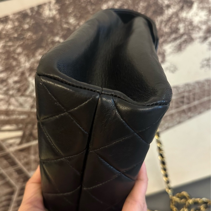 🩵MYMluxurybag🩵 Chanel 25cm 黑金 全皮 肩背袋 斜背袋-6