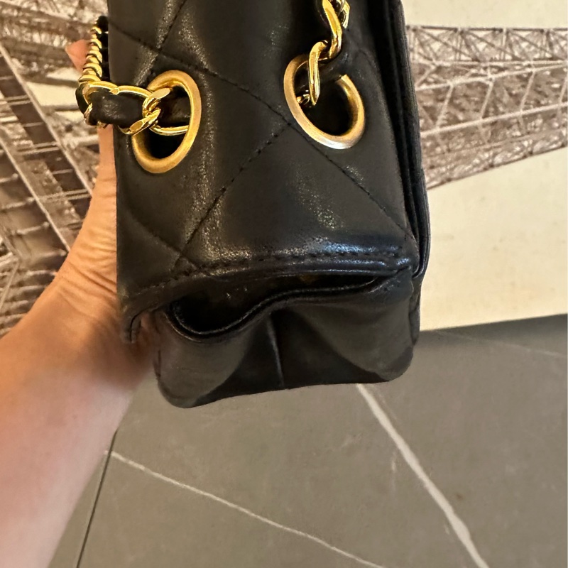 🩵MYMluxurybag🩵 Chanel 25cm 黑金 全皮 肩背袋 斜背袋-8
