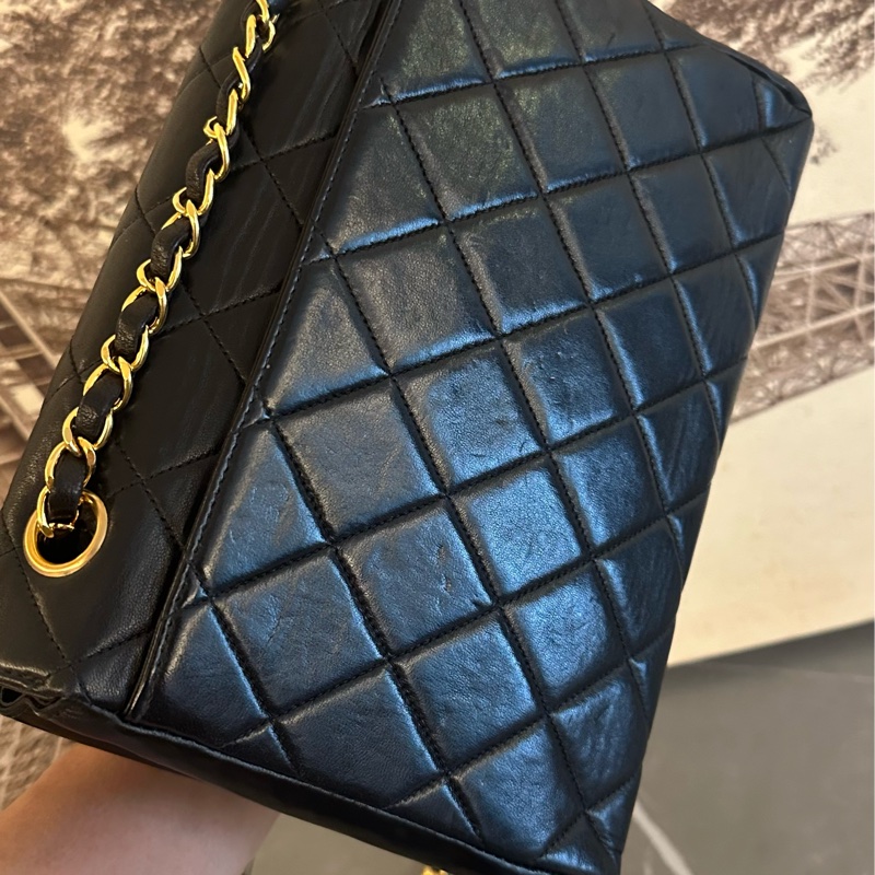 🩵MYMluxurybag🩵 Chanel 25cm 黑金 全皮 肩背袋 斜背袋-9