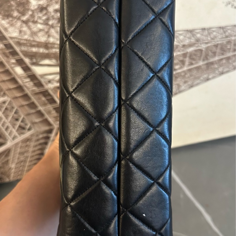 🩵MYMluxurybag🩵 Chanel 25cm 黑金 全皮 肩背袋 斜背袋-10