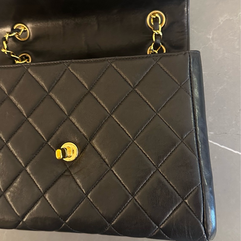 🩵MYMluxurybag🩵 Chanel 25cm 黑金 全皮 肩背袋 斜背袋-14