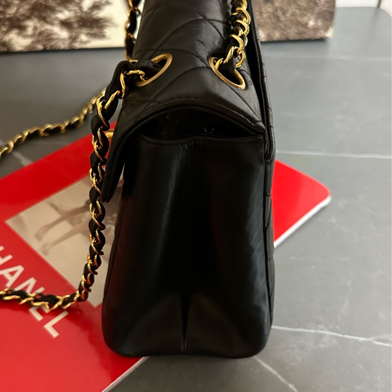 🩵MYMluxurybag🩵 Chanel 25cm 黑金 全皮 肩背袋 斜背袋-27
