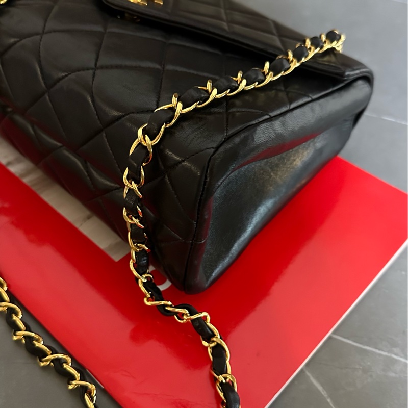 🩵MYMluxurybag🩵 Chanel 25cm 黑金 全皮 肩背袋 斜背袋-30