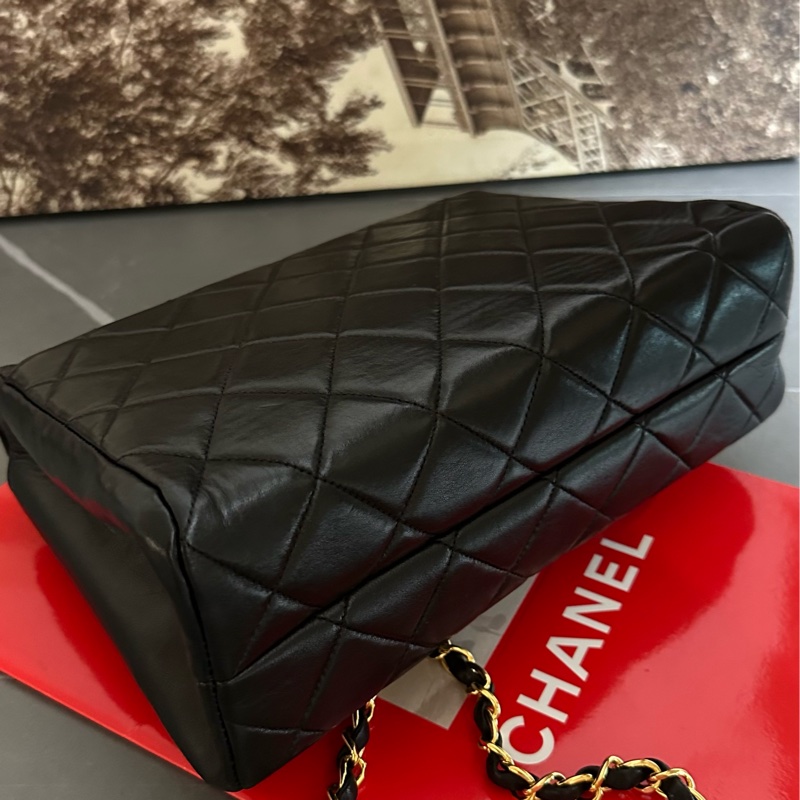 🩵MYMluxurybag🩵 Chanel 25cm 黑金 全皮 肩背袋 斜背袋-31