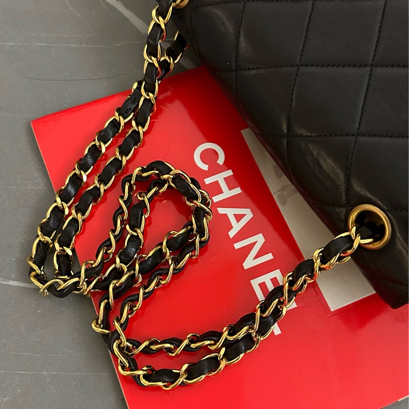 🩵MYMluxurybag🩵 Chanel 25cm 黑金 全皮 肩背袋 斜背袋-37