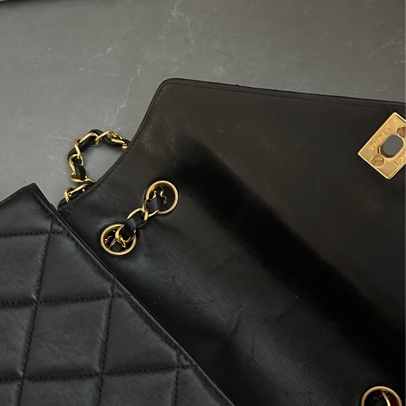 🩵MYMluxurybag🩵 Chanel 25cm 黑金 全皮 肩背袋 斜背袋-41