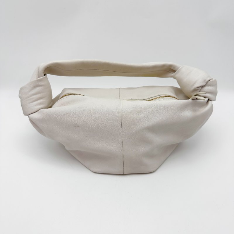 BV knot double白色雙結 手提雲朵餃子包 27*15*15 98新配件塵袋-1