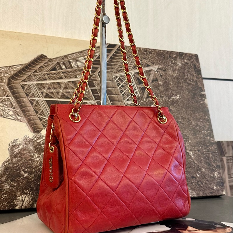 💗MYMluxurybag💗 Chanel 23cm 全皮 輕巧肩背袋 手提袋-1