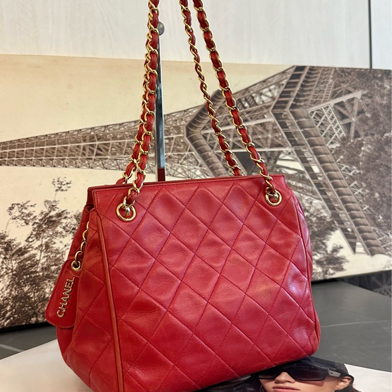 💗MYMluxurybag💗 Chanel 23cm 全皮 輕巧肩背袋 手提袋-6