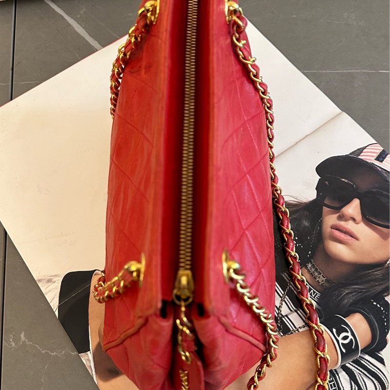 💗MYMluxurybag💗 Chanel 23cm 全皮 輕巧肩背袋 手提袋-8