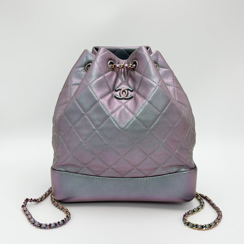 C️HANEL 限量款炫彩流浪後背包22*26*9.5 98新配件塵袋-2