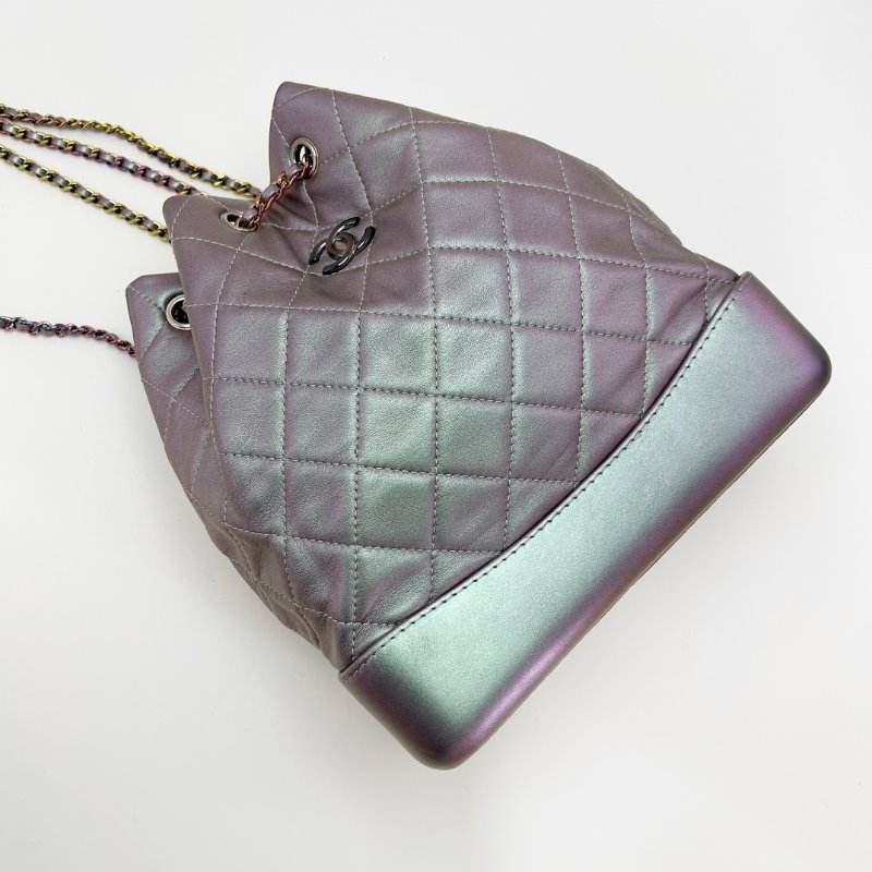 C️HANEL 限量款炫彩流浪後背包22*26*9.5 98新配件塵袋-3