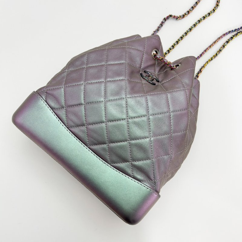 C️HANEL 限量款炫彩流浪後背包22*26*9.5 98新配件塵袋-4